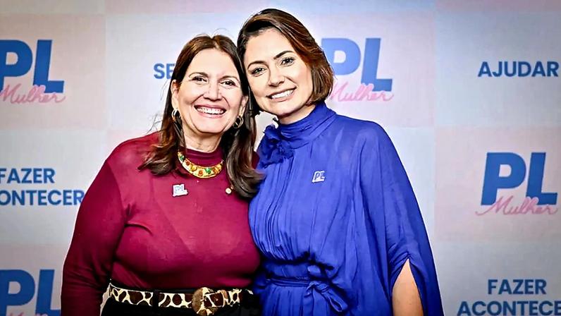 PL define chapa "puro sangue" para o Senado com a deputada Bia Kicis e a ex-primeira-dama Michelle Bolsonaro. (Foto: Zack Stencil / PL Mulher)