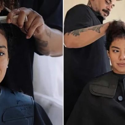 Bella Campos corta cabelo curto e fala sobre pressão estética