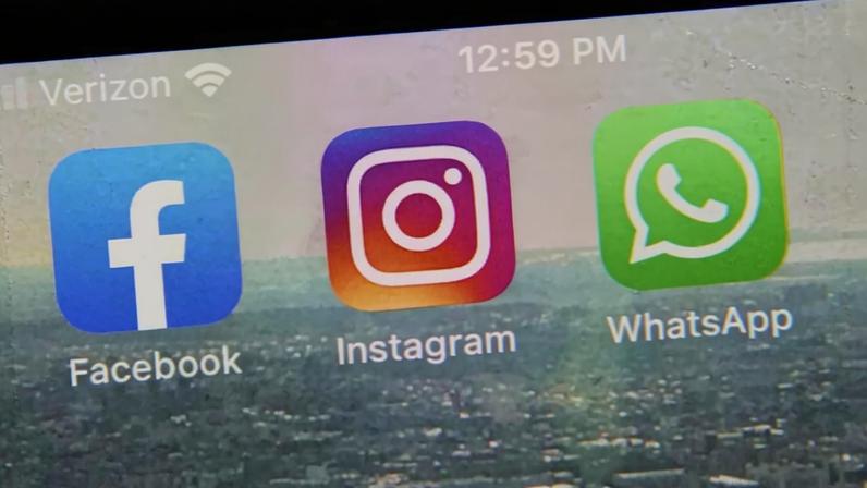 Facebook, Instagram e WhatsApp, plataformas da Meta — Foto: Richard Drew/AP