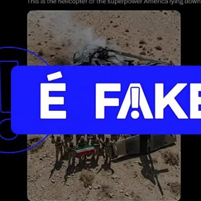 Foto de helicóptero americano abatido no Irã é criação de IA e não é verdadeira