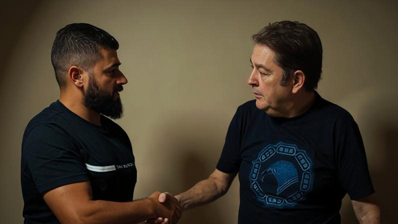 Faustão reaparece em pé nas redes sociais, sem cadeira de rodas