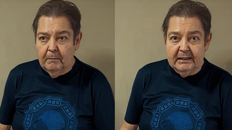 Faustão reaparece nas redes sem cadeira de rodas e surpreende internautas