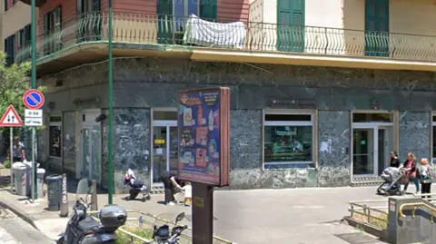 The branch of Crédit Agricole before it was broken into