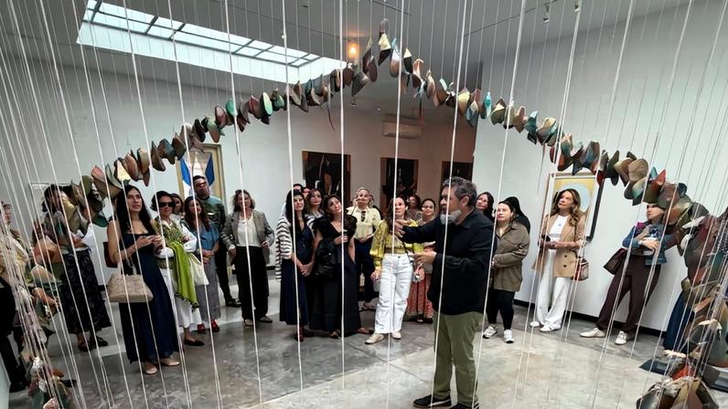 Lux Perpetua gallery in Mérida during the Week of Art Yucatán exhibition of Mexican artist Omar Barquet