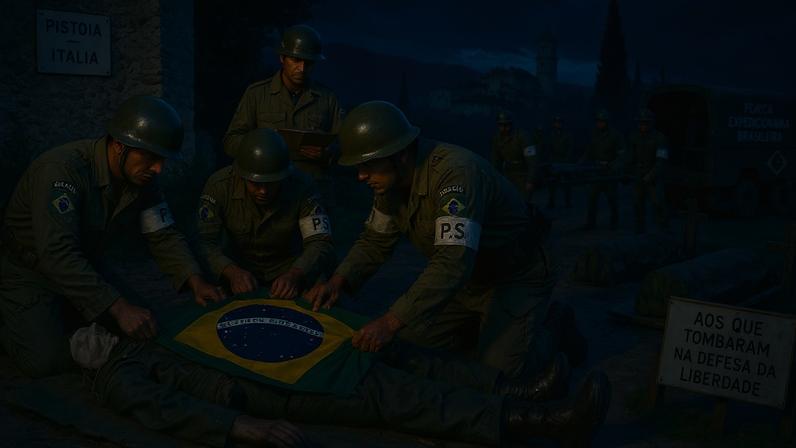Enquanto soldados da FEB garantiam exéquias dignas até a inimigos, profissionais da Fiocruz negligenciam a dignidade de pequenos indefesos. (Foto: Imagem criada utilizando Chatgpt/Gazeta do Povo)