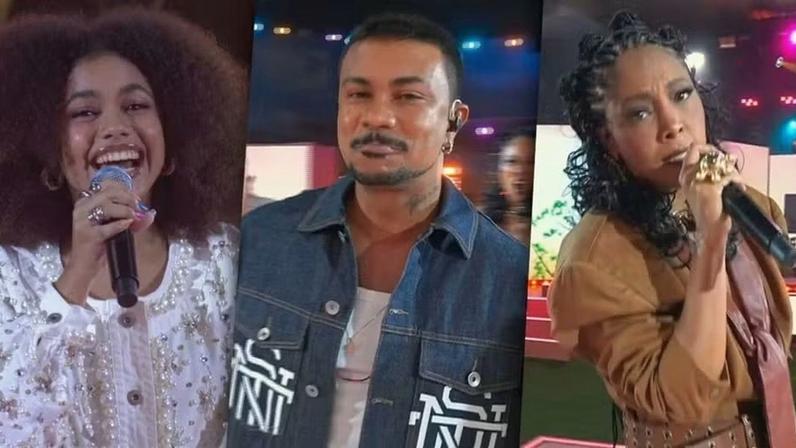 BBB26: Alana Cabral, Negra Li e Xamã cantam em festa com tema Três Graças