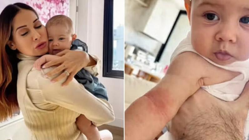 Maíra Cardi descobriu alergia que estava causando feridas na pele de sua bebê — Foto: Reprodução/TikTok