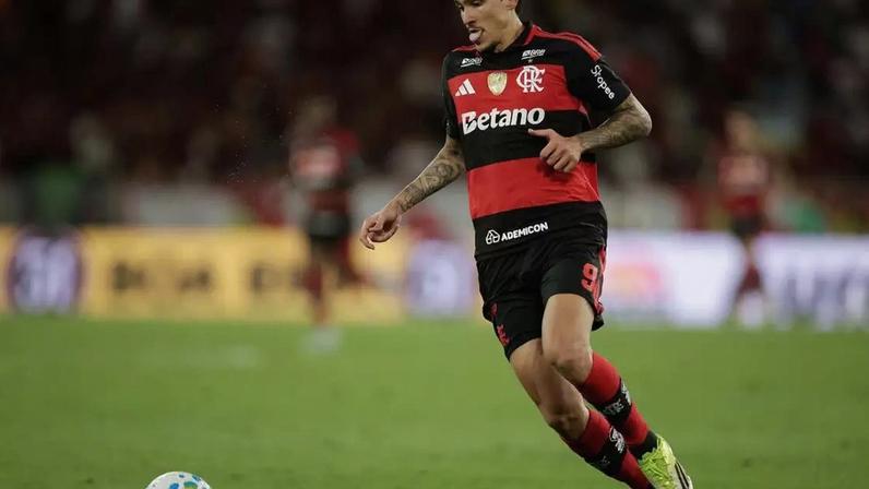 Pedro (Flamengo) durante jogo contra o Fluminense, no dia 12.04.2026.