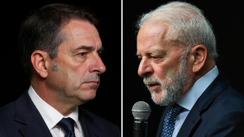 Flávio Bolsonaro e Lula têm os melhores desempenhos nas pesquisas da Quaest, até o momento. (Foto: Fotomontagem/Gazeta do Povo (Fotos: Beto Barata/PL e Ricardo Stuckert/PR).)