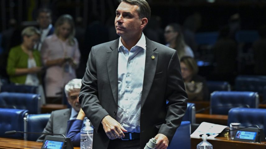 Senador Flávio Bolsonaro (PL-RJ), pré-candidato à Presidência — Foto: Jefferson Rudy/Agência Senado
