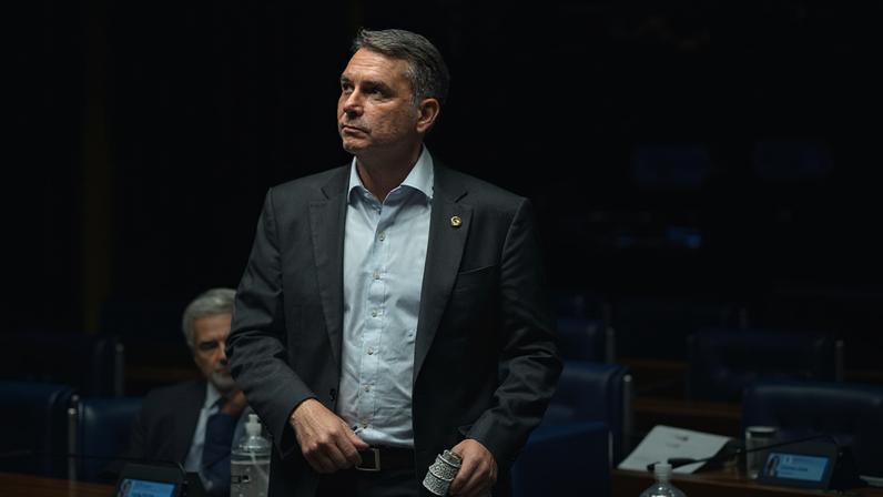 Senador Flávio Bolsonaro (PL-RJ) — Foto: Jefferson Rudy/Agência Senado
