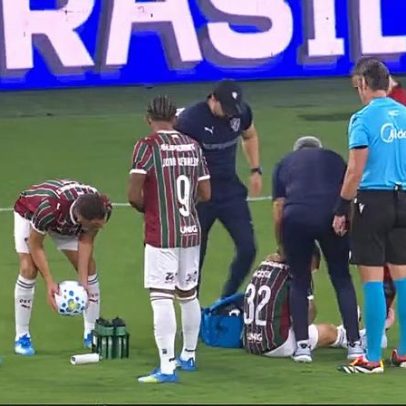 Lucho deixa o Maracanã com joelho imobilizado e fará exames