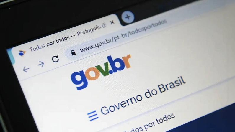 Imagem colorida da página inicial do site do governo federal, o Gov.br - Metrópoles
