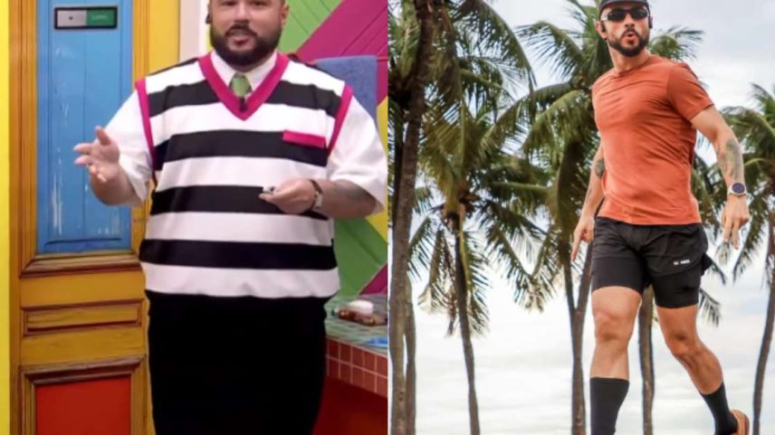 Antes e depois de Ed Gama após perder 33 quilos