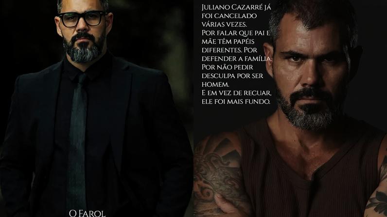 Juliano Cazarré é detonado por atores da TV Globo ao criar evento para homens