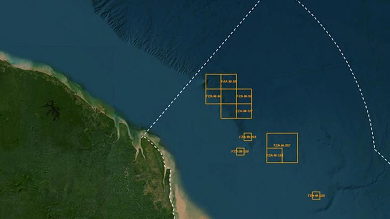 Foto colorida da foz do Amazonas - Metrópoles