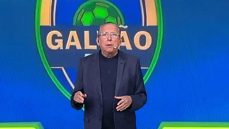 Galvão Bueno, durante o programa Galvão FC