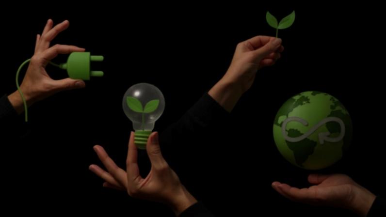 Ilustração sobre o tema de energia verde, limpa e renovável — Foto: Getty Images