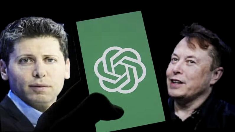 O CEO da OpenAI, Sam Altman, e Elon Musk, fundador e CEO da da xAI