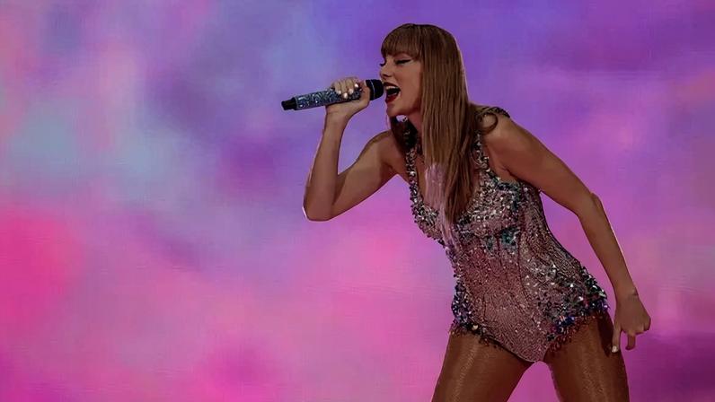 Taylor Swift durante show da The Eras Tour em Madri, na Espanha. 29/05/2024