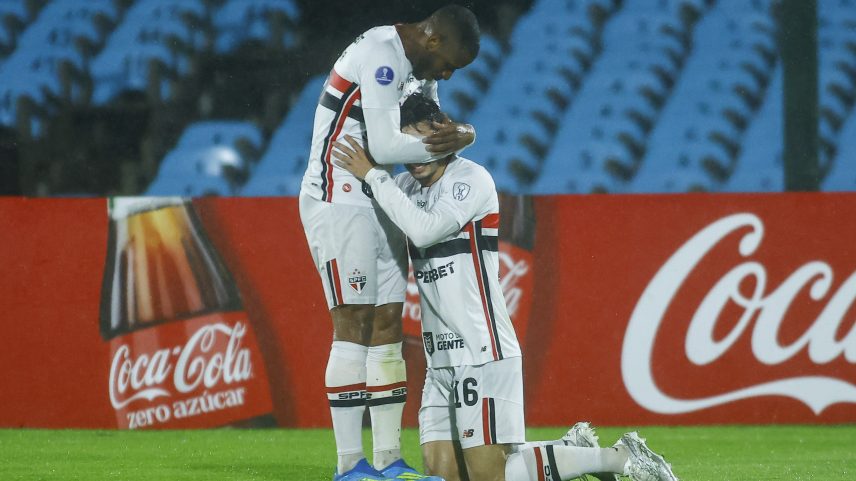 Gol de Bobadilla em Boston River x São Paulo — Foto: Ernesto Ryan/Getty Images