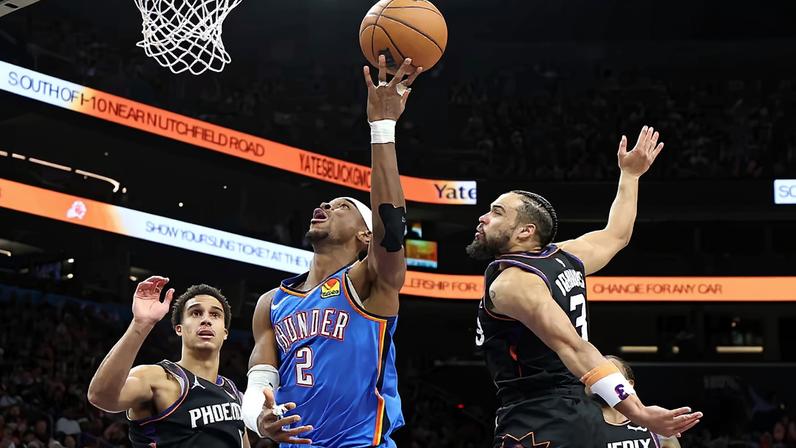 Cesta improvável de Shai Gilgeous-Alexander lidera Thunder a varrer Suns