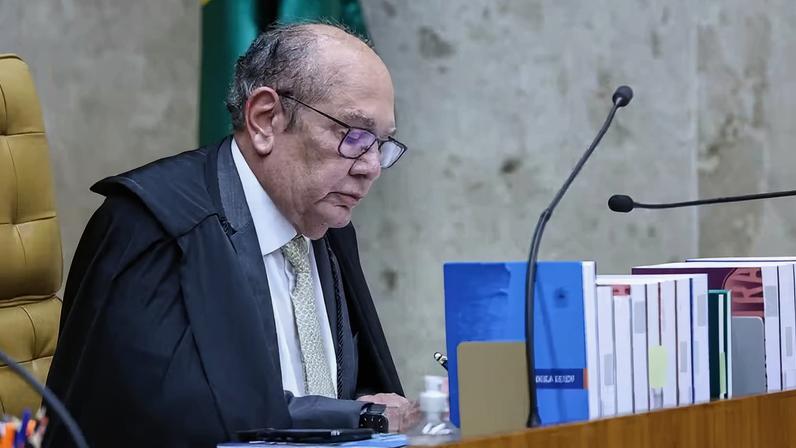 Ministro Gilmar Mendes em sessão plenária do STF — Foto: Antonio Augusto/STF
