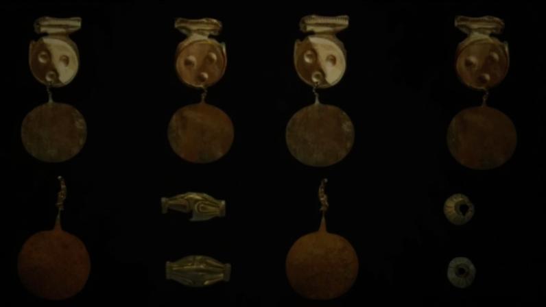 A trove of gold jewelry dating to the Middle Bronze Age.