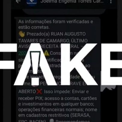 Alerta de golpe: mensagem falsa da Receita cobra dívida de CPF e bloqueio de PIX