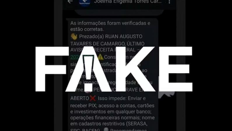 Receita Federal não entra em contato por WhatsApp — Foto: g1