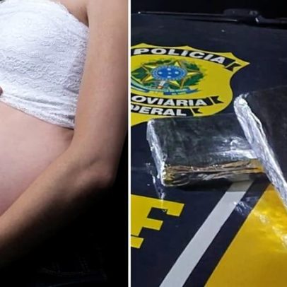 PRF prende grávida de 8 meses com 2,2 kg de cocaína em ônibus