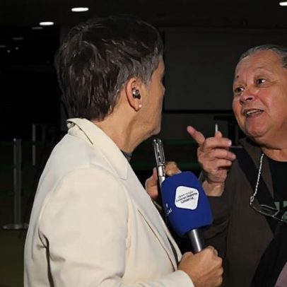Repórter discute com mulher que interrompeu entrada ao vivo