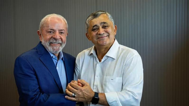 Presidente Luiz Inácio Lula da Silva (PT) e deputado federal José Guimarães (PT-CE) — Foto: Reprodução
