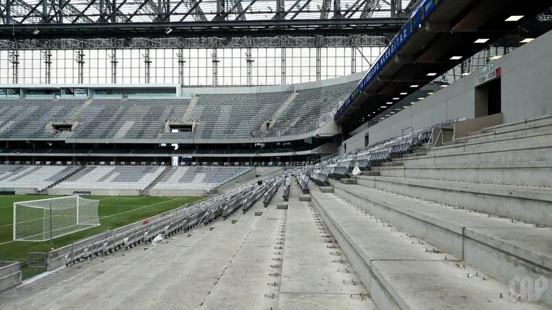 Athletico inicia obra da arquibancada retrátil da Arena da Baixada — Foto: Duda Matoso/athletico.com.br
