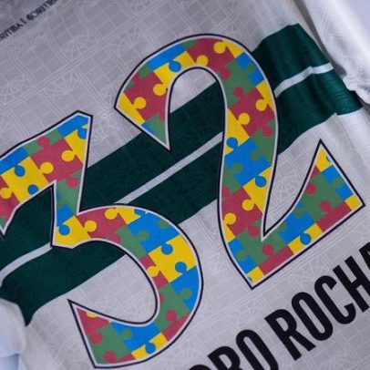 Coritiba usa camisas com numeração colorida em ação pelo autismo