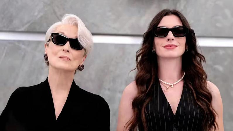 Meryl Streep e Anne Hathaway em “O Diabo Veste Prada 2' — Foto: Reprodução