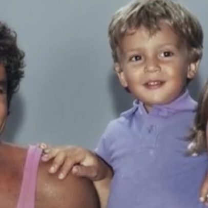 Bruna Lombardi revela fotos raras do filho e mostra união familiar