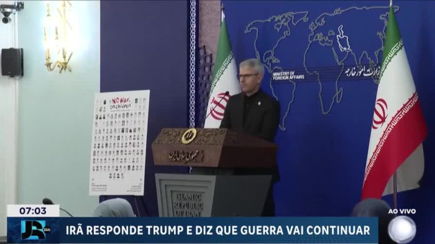 Irã responde Trump e diz que guerra continuará até rendição dos EUA