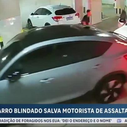 Carro blindado protege motorista durante tentativa de assalto no RJ