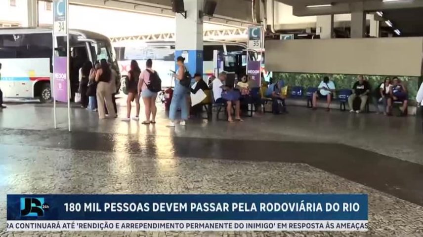 Mais 180 mil pessoas devem passar pela rodoviária do Rio de Janeiro neste feriado