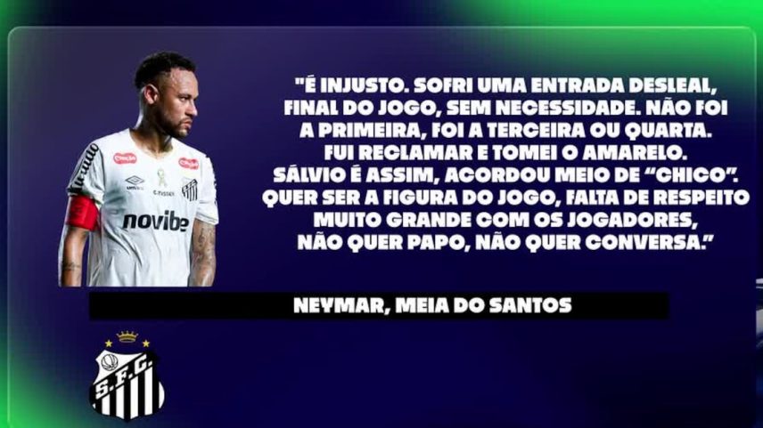 Fala de Neymar sobre árbitro repercute negativamente nas redes