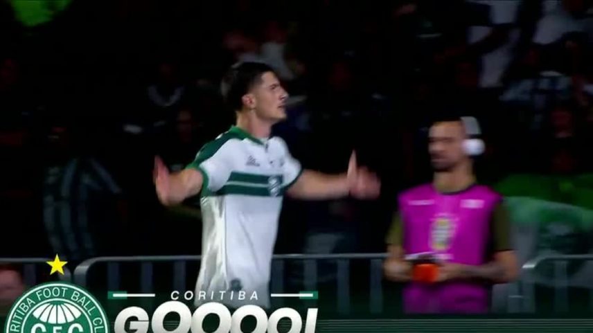 Tiago marca após assistência de Josué em jogada de Ronier pelo Coritiba