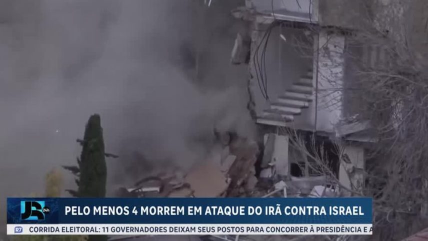 Quatro pessoas morrem em ataque do Irã contra Israel