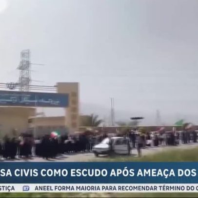 Iranianos formam escudos humanos em resposta à ameaça dos EUA