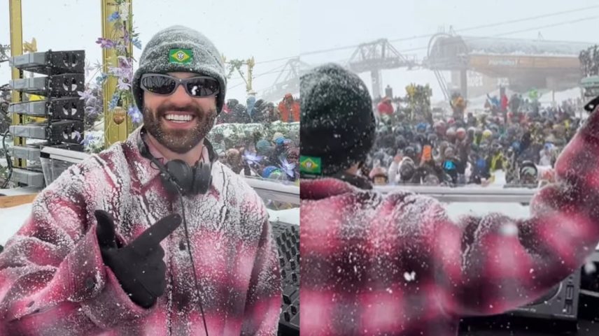 DJ Alok durante show nos Alpes Franceses