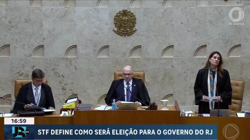 STF inicia votação para definir como será eleição para o governo do Rio de Janeiro