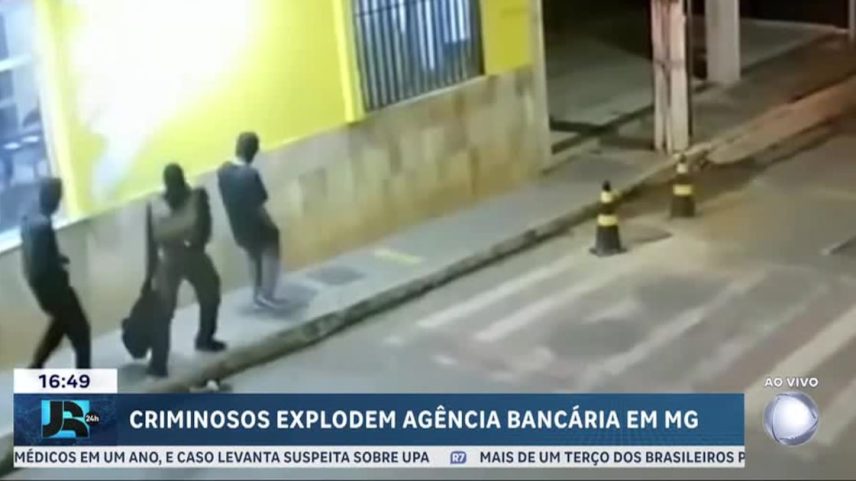 Ataque com explosivos a banco termina com presos e menor apreendido em MG