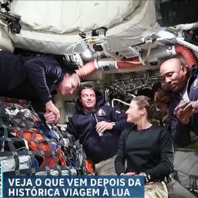 Astronautas da missão Artemis se preparam para entrada na atmosfera terrestre