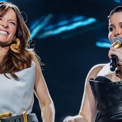 Maiara e Maraisa surgem apaixonadas e acompanhadas em show de Léo Santana