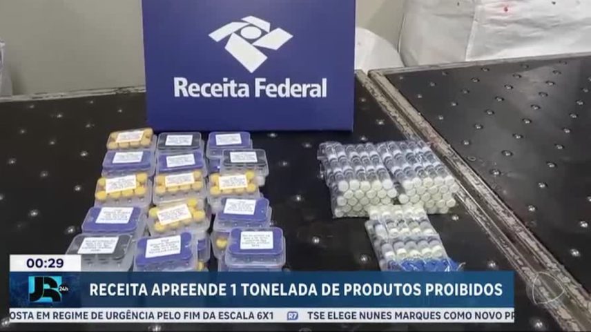 Receita apreende uma tonelada de produtos ilegais para emagrecimento em Viracopos (SP)